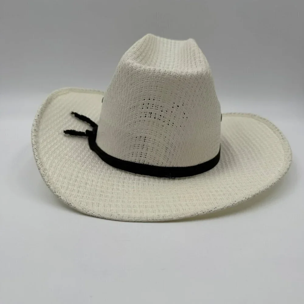 Western Express Inc. Children's Western Cowboy Straw Hat Ivory Size 6 3/8